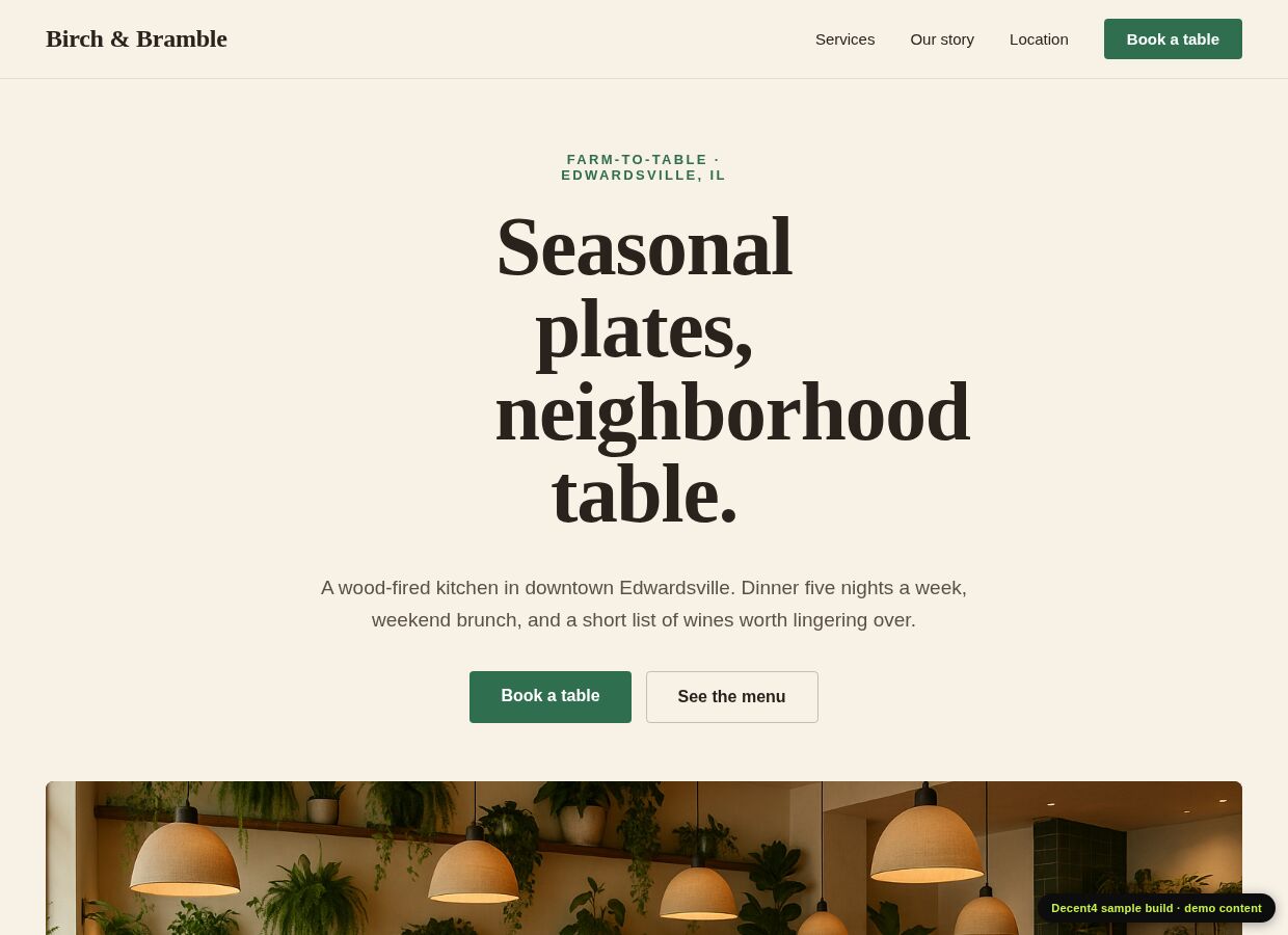 Birch & Bramble website preview